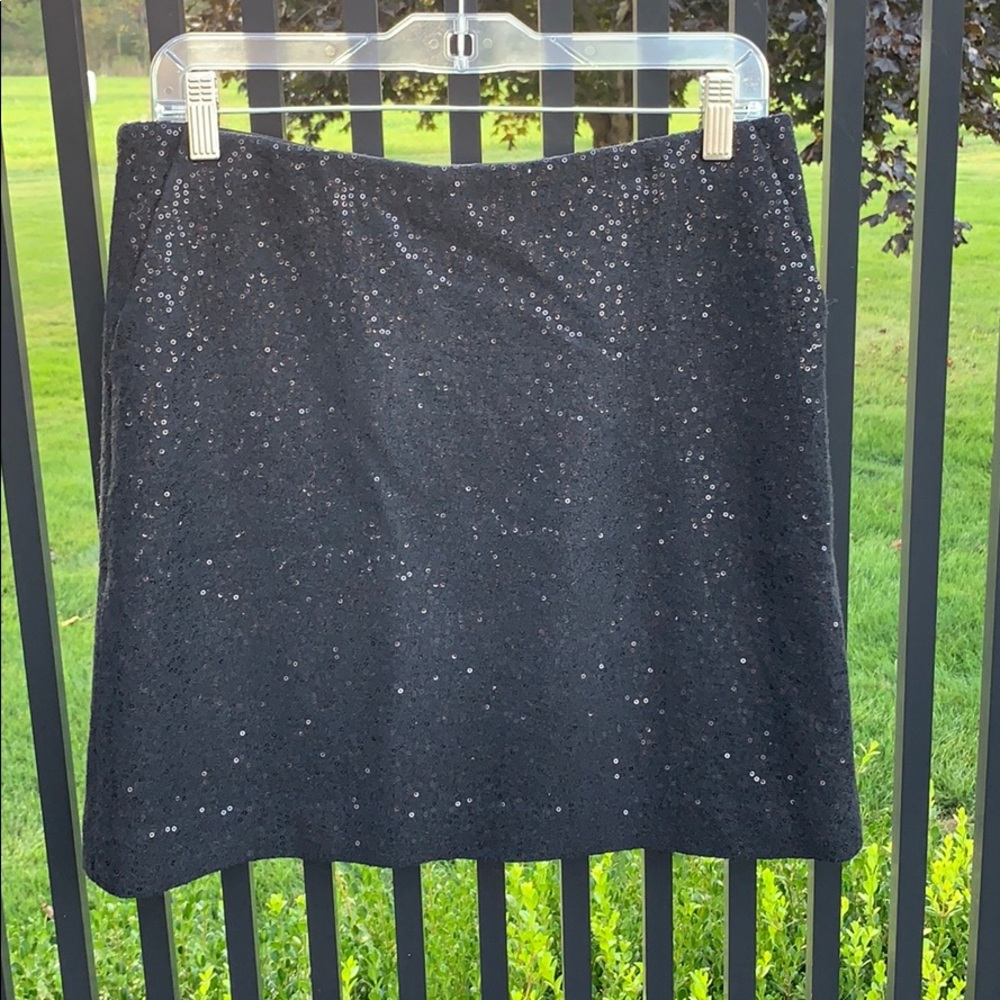 Black sequin Ann Taylor Mini Skirt